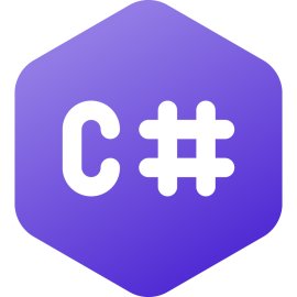 Modern C Sharp emblem|Minimalist C# programming language icon|Purple hexagonal C Sharp logo design|C# developer badge vector symbol