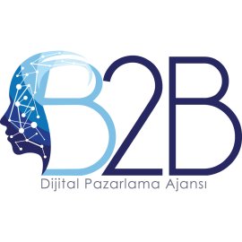 B2B Dijital Pazarlama Ajansı kurumsal logo tasarımı|Yapay zekâ ve bağlantı odaklı B2B marka kimliği|Mavi tonlarında modern dijital pazarlama sembolü|B2B E-Ticaret A.Ş. teknoloji odaklı görsel imzası