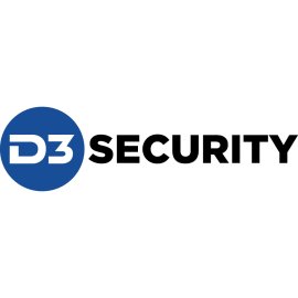D3 Security Logo Vector PNG | Modern Cyber Defense Emblem | Incident Response & SOAR Branding | Blue Circle Technology Identity