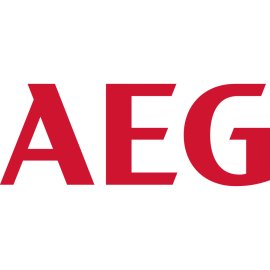 AEG wordmark in bold red typography|Minimalist corporate logo with strong geometric letterforms|Iconic industrial and home appliance brand identity|Clean sans-serif emblem symbolizing precision engineering
