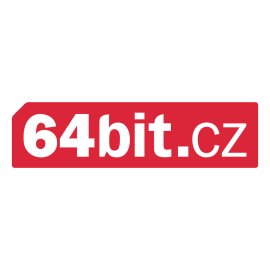 64bit.cz Logo Vector PNG | Bold Tech-Focused Wordmark | Modern Czech Software Identity | Clean Red and White Branding