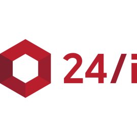 24i Logo Vector PNG | 24i Red Hexagon Emblem | 24i Streaming Technology Brandmark | 24i Digital Media Platform Logo