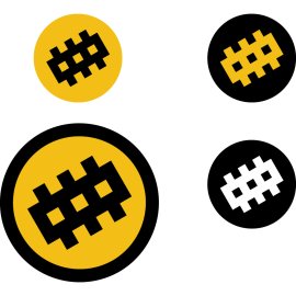 Mac OS logo vector PNG | Modern pixel-inspired Mac emblem | Minimal circular Mac OS badge | Bold tech identity for Mac ecosystem