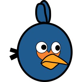 Caivet Logo Vector Png | Playful Blue Bird Emblem | Modern Cartoon Mascot | Minimal Round Character Icon