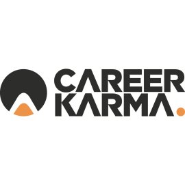 Career Karma Logo Vector PNG | Modern tech education brand mark | Bold wordmark with geometric emblem | Minimalist orange and black identity