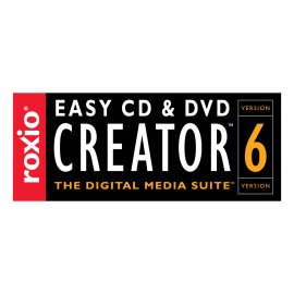 Roxio Easy CD & DVD Creator 6 Logo|Roxio Digital Media Suite Branding|Easy CD & DVD Creator Version 6 Identity|Roxio Optical Disc Authoring Software Mark