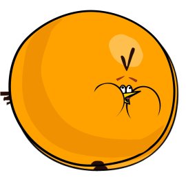 Ebema Logo Vector Png | Playful round character emblem | Bold orange graphic symbol | Friendly cartoon-style brand mark