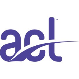 Acl Services Ltd Logo Vector Png | ACT stylized wordmark | Purple swoosh emblem | Modern educational testing brand icon