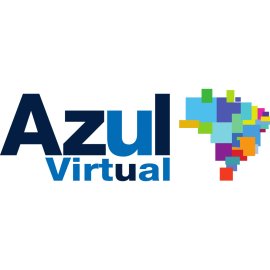 Azul Virtual Logo Vector PNG | Azul Brazilian Airlines Digital Brandmark | Azul Virtual Corporate Identity | Azul Multicolored Brazil Map Emblem