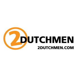 2DUTCHMEN logo vector PNG | Bold numeric brand mark | Orange circled numeral identity | Modern wordmark with web address