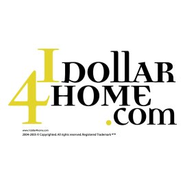 1dollar4home.com Logo Vector PNG | Bold Real-Estate Savings Emblem | Distinctive Numeric-Typographic Wordmark | Modern Online Housing Brand Mark