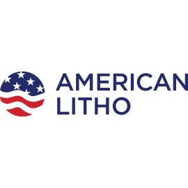 American Litho Official Logo Vector | Patriotic Print & Marketing Emblem | Red White Blue Brandmark | Modern American Lithography Icon