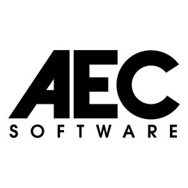 AEC Software Logo Vector PNG | Bold AEC Wordmark Emblem | Modern Monochrome Tech Identity | Professional Software Branding Icon