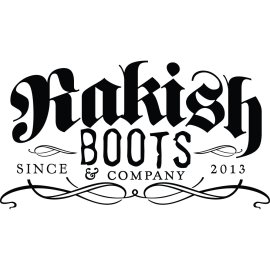Rakish Boots Vintage Emblem | Heritage Footwear Crest | Classic Script Shoe Brand Mark | Old-World Artisan Boots Logo