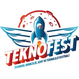 Teknofest Logo Vector Png | Teknofest Istanbul Aerospace and Technology Festival Emblem | Dynamic Rocket and Wings Tech Festival Logo | Futuristic Space-Themed Innovation Badge