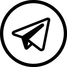 Telegram Minimal Logo Vector Png | Modern paper plane icon | Enclosed line symbol for secure messaging | Clean monochrome app emblem