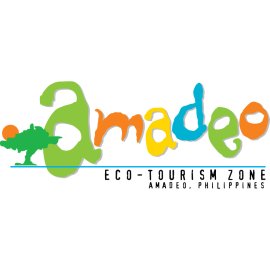 Amadeo Eco-Tourism Zone Logo Vector PNG | Colorful Amadeo Philippines Travel Emblem | Vibrant Amadeo Coffee & Nature Identity | Playful Amadeo Destination Branding Mark