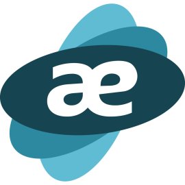 Aeon Coin Logo Vector PNG | Minimalist ae Monogram Emblem | Overlapping Elliptical Crypto Icon | Modern Blue Digital Currency Symbol