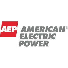 AEP American Electric Power logo vector|AEP bold red square emblem|American Electric Power wordmark in grey|Modern utility and energy provider branding