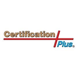 Certification Plus Logo Vector PNG | Professional Certification Plus Wordmark | Bold Crossbar Certification Plus Branding | Clean Corporate Certification Plus Emblem