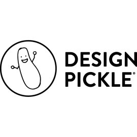 Design Pickle Logo Vector PNG | Playful creative services emblem | Minimalist mascot-based brandmark | Bold typography with quirky character