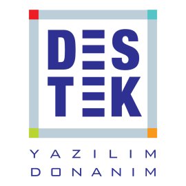 Destek Logo Vector PNG | Modern Turkish technology identity | Minimal geometric corporate mark | Software and hardware support emblem