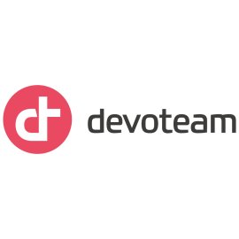 Devoteam Logo Vector PNG | Modern dt Monogram Emblem | Pink Circle Technology Badge | Contemporary Devoteam Wordmark