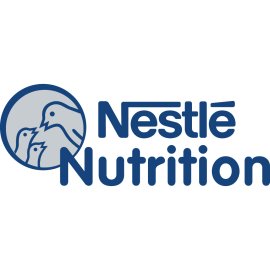 Nestlé Nutrition logo vector PNG | Nestlé mother bird and nestlings emblem | Blue wordmark with nurturing symbolism | Global nutrition and wellness brand identity