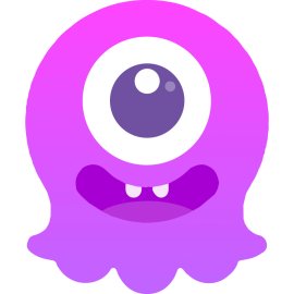 Chamet Logo Vector PNG | Cute Cyclops Mascot Icon | Playful Streaming Character Mark | Vibrant Social App Symbol