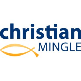 Christian Mingle Logo Vector PNG | Christian Dating Brand Emblem | Faith-Based Relationship Platform Logo | Christian Fish Symbol Wordmark