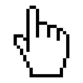 Microsoft Internet Explorer Mouse Pointer Logo Vector PNG | Classic Hand Cursor Icon | Retro Pixelated Web Pointer | Symbol of Early Web Navigation