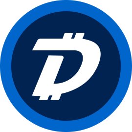 Digibyte Official Emblem | DigiByte Cryptocurrency Logo Icon | Fast & Secure Blockchain Symbol | Blue Digital Currency Badge