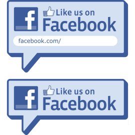 Like Us On Facebook Logo Vector Png | Facebook Social Media Promotion Badge | Facebook Like Button Speech Bubble | Follow Our Page on Facebook Graphic