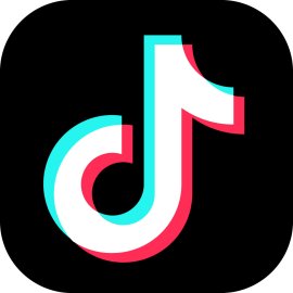 TikTok App Icon Logo Vector PNG | TikTok Musical Note Emblem | Neon Duotone TikTok Symbol | Social Media Short-Video Platform Logo