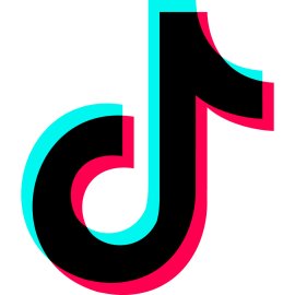 TikTok Logo Transparent Vector PNG | Minimalist Musical Note Emblem | Neon Duotone Social Media Icon | Dynamic Short-Video Brand Symbol