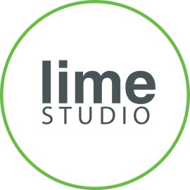 Lime Studio official brand logo vector | Modern minimalist Lime Studio emblem | Lime Studio circular green outline mark | Lime Studio wordmark for creative media