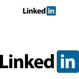 Linkedin Logo Vector Png | Professional networking platform logo | Minimalist wordmark with iconic in glyph | Corporate social media identity symbol