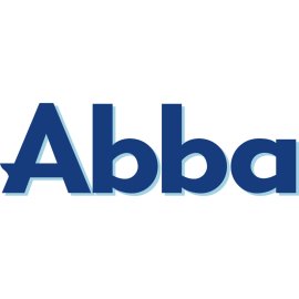 Abba Logo Vector PNG | Bold Blue Abba Wordmark | Modern Scandinavian Brand Emblem | Clean Minimalist Abba Typography