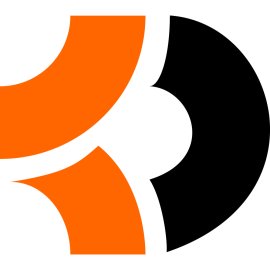 Bitcoindark BTCD Logo Vector PNG | Minimalist cryptocurrency emblem in orange and black | Abstract monogram symbolizing digital value transfer | Bold geometric mark for decentralized finance
