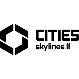 Cities Skylines II Logo Vector PNG | Modern minimalist game emblem | Bold geometric city-building icon | Clean monochrome gaming brand mark