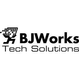 Bjworks Techsolutions Logo Vector Png | BJWorks Tech Solutions Brand Mark | Dynamic Digital Tech Identity | Modern IT Service Logo