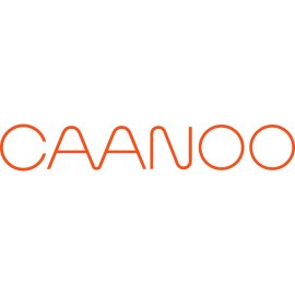 CAANOO wordmark logo | Minimalist orange line typography | Modern continuous-letter emblem | Clean geometric visual identity