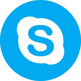 Skype Icon Logo Vector Png | Skype communication emblem | Skype blue circular monogram | Modern Skype app symbol
