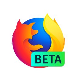 Colorful gradient fox embracing a blue globe | Dynamic browser beta emblem with fiery tail | Modern circular logo blending warmth and technology | Vibrant symbol of speed, openness, and web innovation