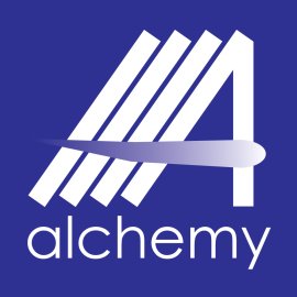 Alchemy Systems Software Blue Logo Vector PNG | Modern Alchemy Brand Emblem | Stylized Letter A Technology Mark | Corporate Training and Safety Identity