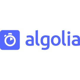 Algolia Logo Vector PNG | Algolia Search Engine Brand Mark | Modern Blue Algolia Wordmark | Algolia Stopwatch Icon Symbol