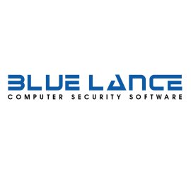 Blue Lance Logo Vector PNG | Blue Lance Computer Security Software Emblem | Modern Cybersecurity Brand Mark | Professional Blue Lance Wordmark Design