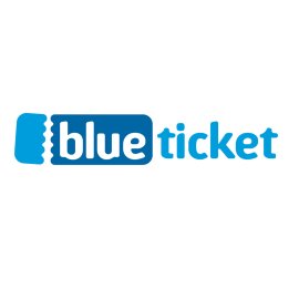 Blueticket Logo Vector PNG | Modern Event Ticketing Brand Emblem | Minimalist Blue Ticket Icon | Digital Ticket Sales Identity