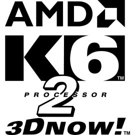 AMD K6-2 3DNow! Processor Logo Vector|Classic AMD K6 CPU Branding Mark|Vintage 3DNow! Acceleration Badge|Retro Desktop Processor Identity