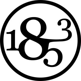 Dnm Technology minimal emblem | Dnm Technology numeric monogram logo | Dnm Technology circular black and white badge | Dnm Technology 1853 inspired brand mark